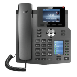 X4G Teléfono IP empresarial para 4 Líneas SIP con 2 pantallas LCD, 6 teclas BLF/DSS, puertos Gigabit y conferencia de 3 vías, PoE| FANVIL