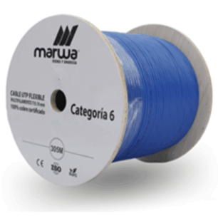 MW-CAT6FLEX-BL CABLE UTP FLEXIBLE CATEGORIA 6 MULTIFILAR| MARWA