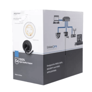 PRO-CAT-5-EXT Bobina de cable de 305 m, Cat5e , FTP, blindado, color negro, uso en intemperie| LINKEDPRO