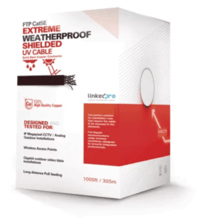 PRO-CAT-5-EXT/500 Bobina de cable de 152 m, Cat5e, FTP, blindado, para intemperie, color negro| LINKEDPRO