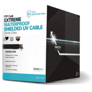PRO-CAT-6-EXT/500 Bobina de 152.5 metros Cat6+ CALIBRE 23 Exterior Blindado tipo FTP Para Climas Extremo| LINKEDPRO