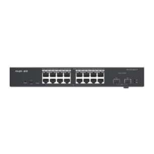 RG-ES218GC-P SWITCH ADMINISTRABLE POE CON 16 PUERTOS GIGABIT POE 802.3AF/AT 240W Y PUERTOS 2 SFP DE 1GB| RUIJIE
