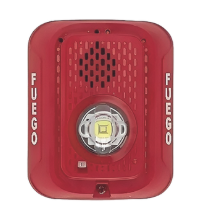 P2RLED Sirena con Luz Estroboscópica LED de Pared Roja | System Sensor / Honeywell