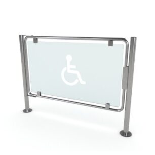 ALC8100 MN Puerta manual elaborada en vidrio templado con accesorios en acero inox vano de paso 1mt incluye electroimán | AUTOLINE – PHOTONIC